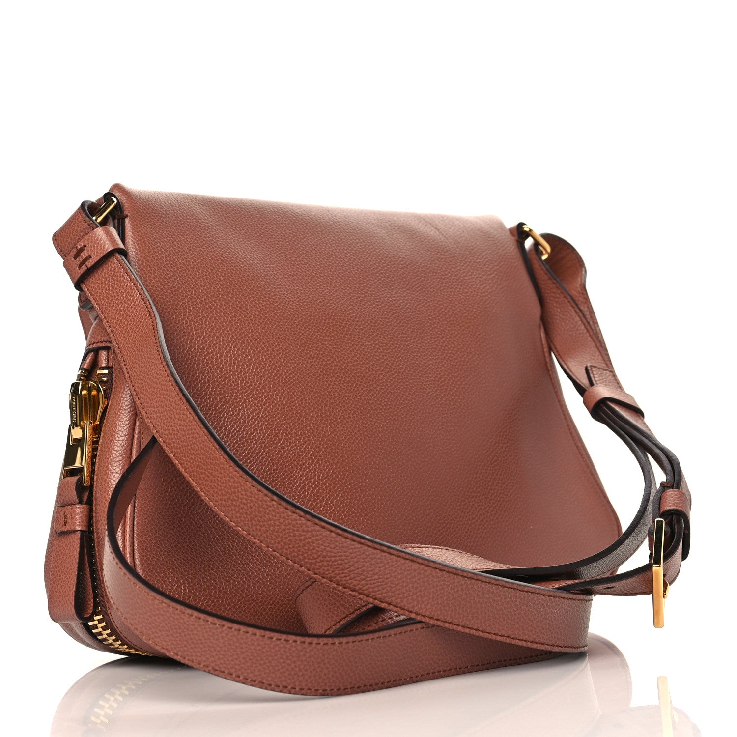 Tom Ford Calfskin Medium Jennifer Crossbody Caramel 2 of 7