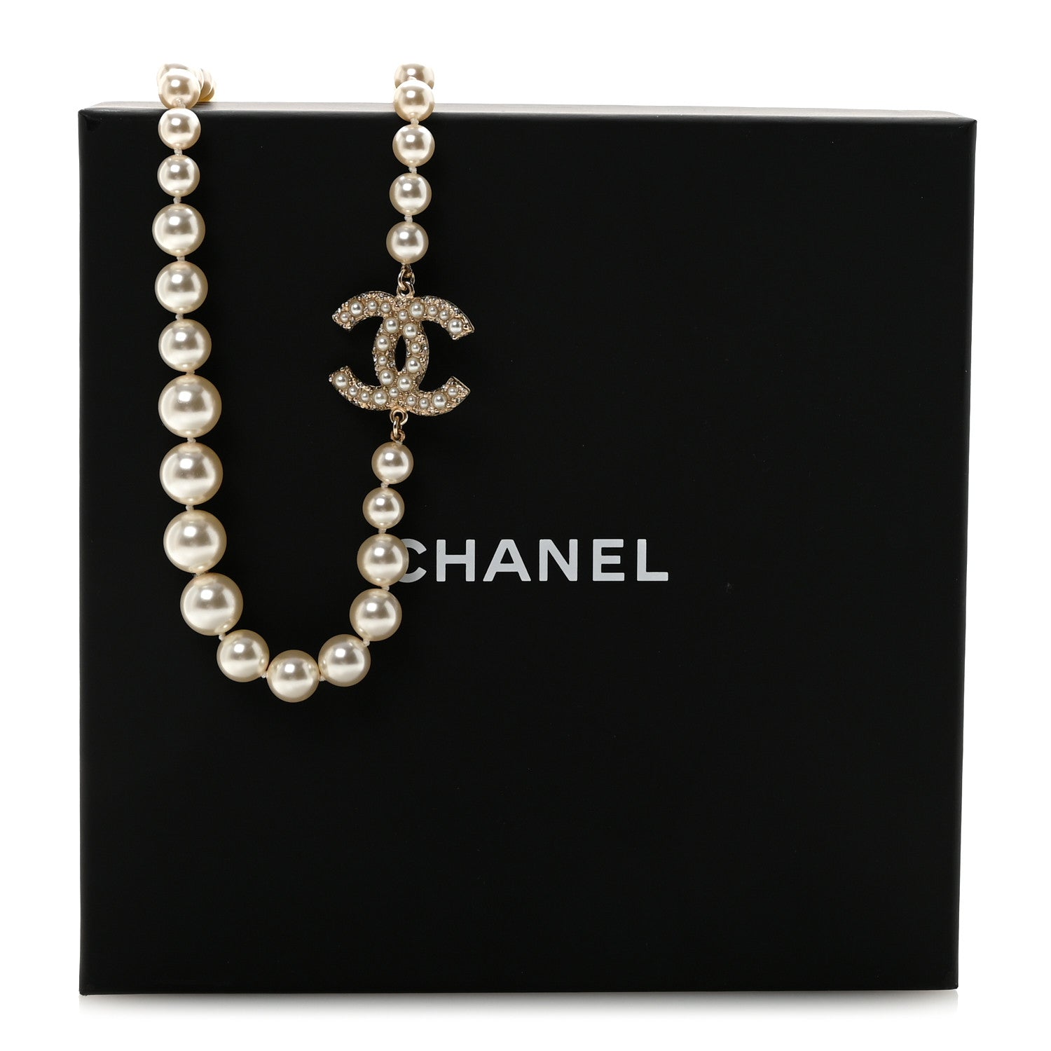 Chanel Pearl CC 100th Anniversary Necklace Light Gold 7 of 7