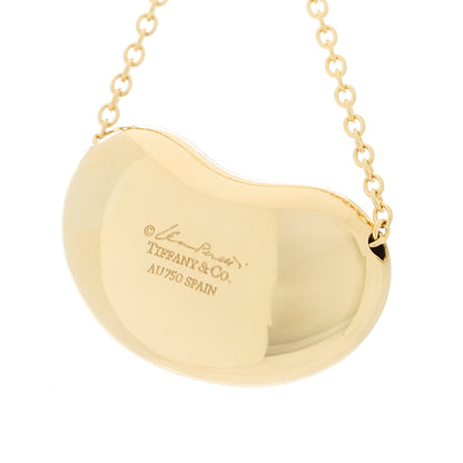 Tiffany 18K Yellow Gold 18mm Elsa Peretti Bean Pendant Necklace 5 of 5