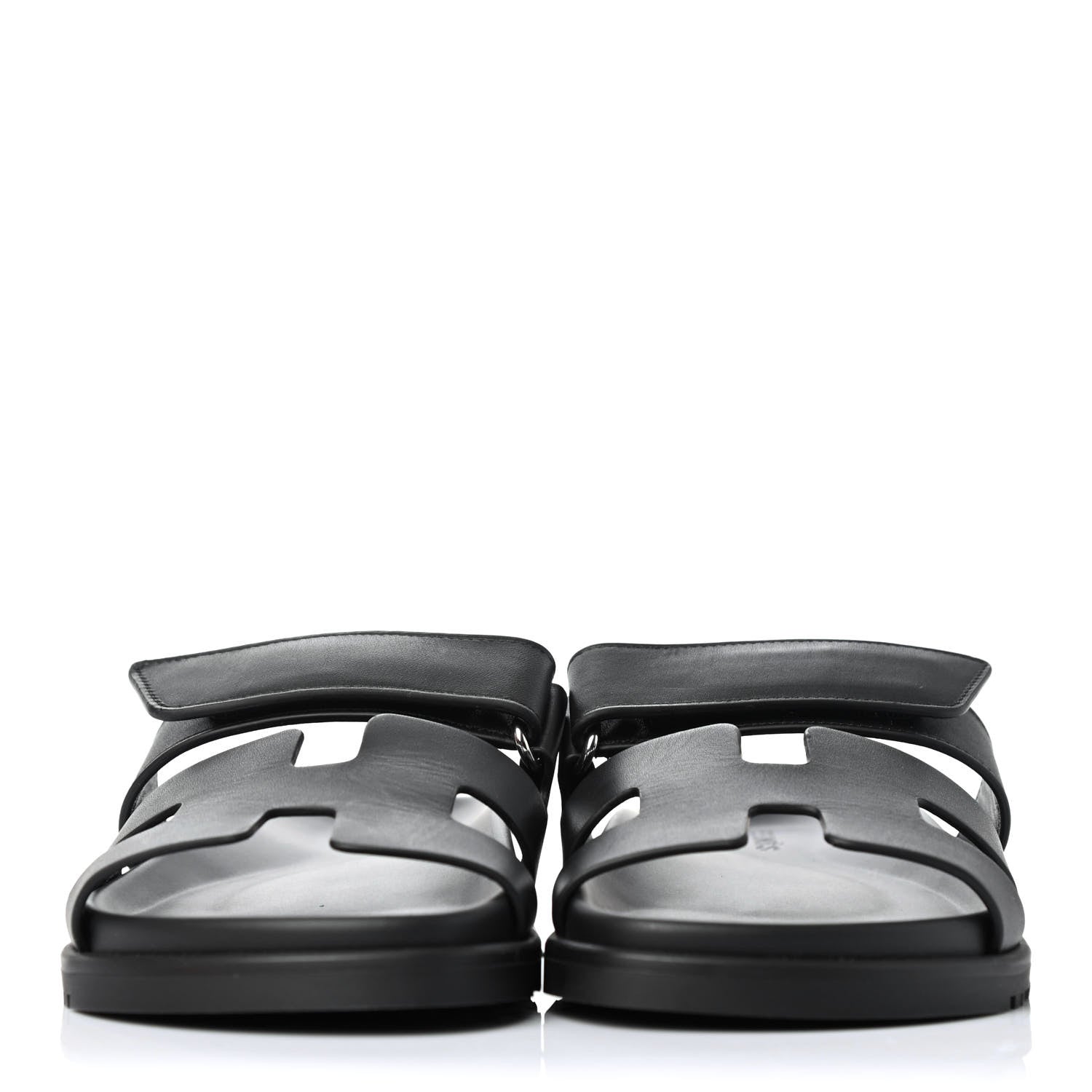 Hermes Calfskin Womens Chypre Sandals 36 Black 2 of 4
