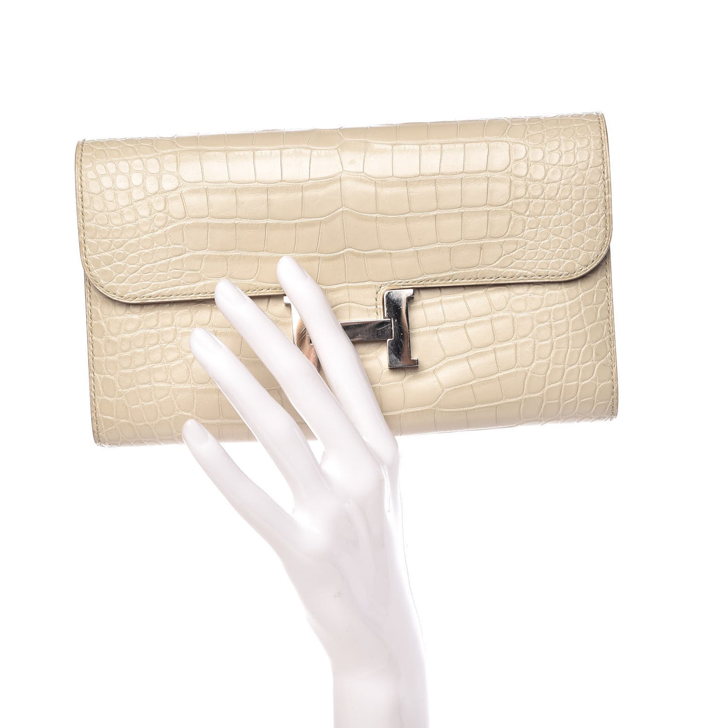 Matte Alligator Constance Wallet Beton