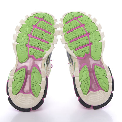 Balenciaga Rubber Mesh Bi-Color Mens Track.2 Open Sneakers 41 White Green Pink 5 of 10