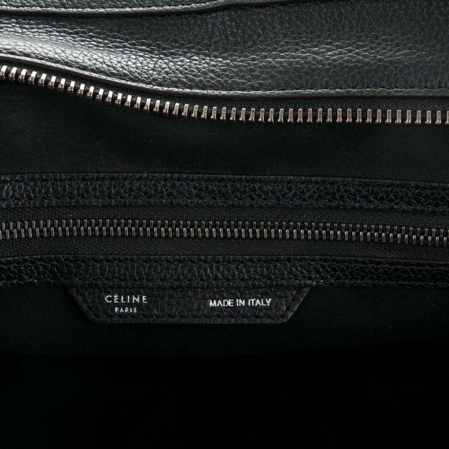 Drummed Calfskin Mini Luggage Black
