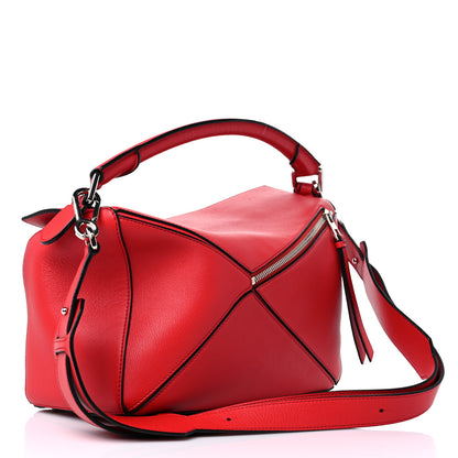 Loewe Calfskin Medium Puzzle Bag Scarlet 3 of 12