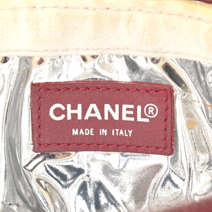 Chanel Canvas Metallic Lambskin Quilted Flag CC Pochette White 6 of 13