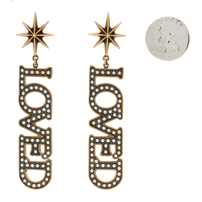 Gucci Pearl Loved Earrings Aged Gold 2 of 5
