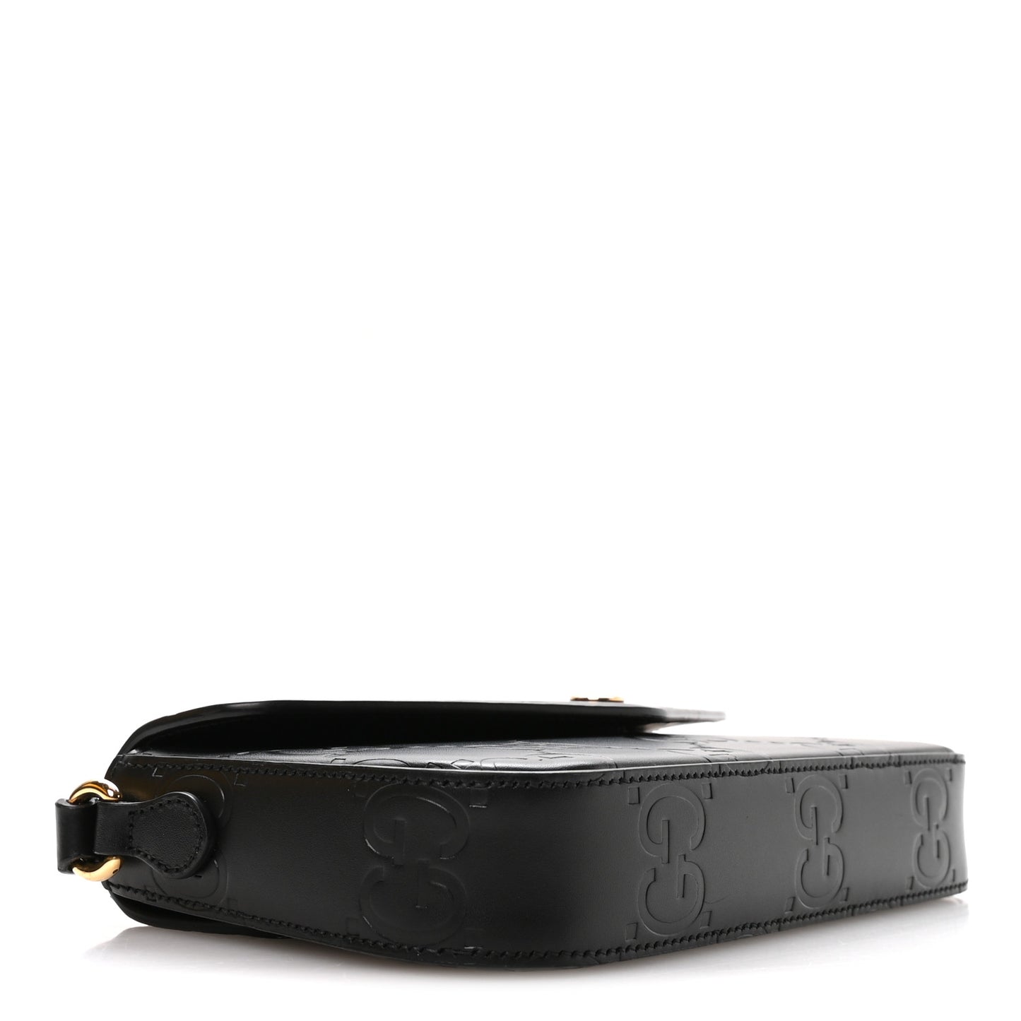 Gilbert Calfskin GG Super Mini Shoulder Bag Black Black