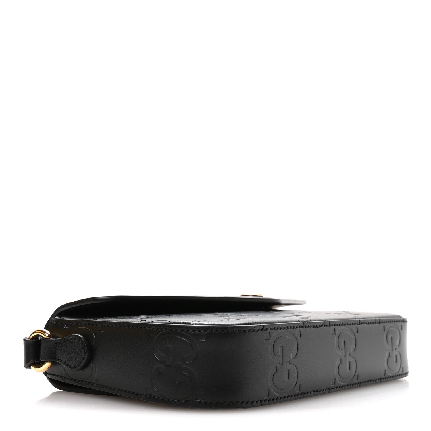 Gucci Gilbert Calfskin GG Super Mini Shoulder Bag Black Black 3 of 10
