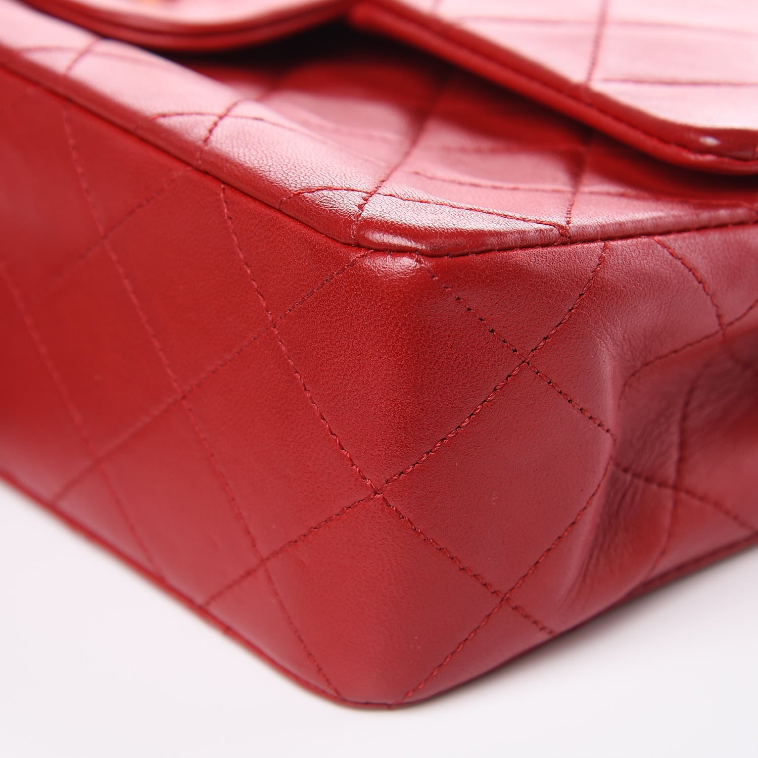 Chanel Lambskin Quilted Small Double Flap Red 10 of 16