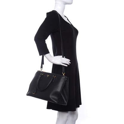 Prada Saffiano Medium Galleria Double Zip Tote Black 2 of 10