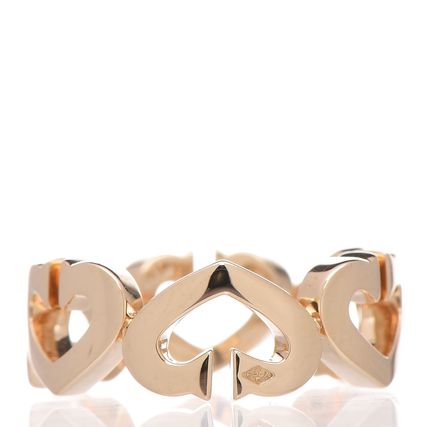 18K Yellow Gold Diamond Hearts and Symbols Ring 47 4