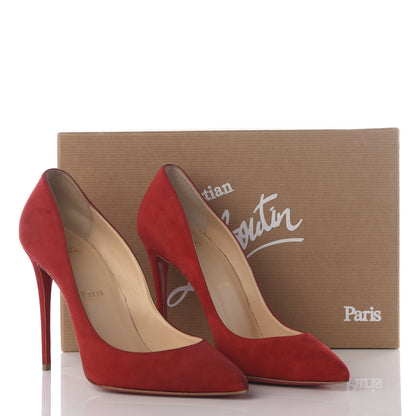 Christian Louboutin Veau Velours Pigalle Follies 100 Pumps 38 Oeillet 9 of 9