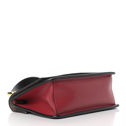 Fendi Vitello Century F is Fendi Bi-Color FF 1974 Embossed Kan I Shoulder Bag Fragola Maya Black 4 of 18