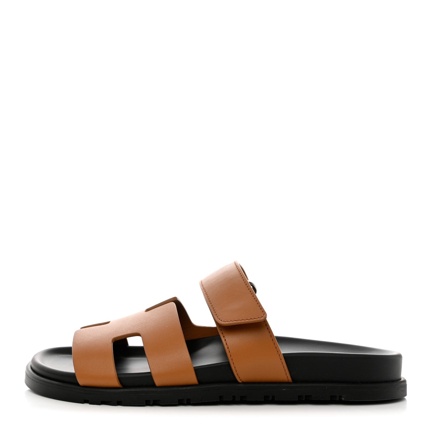 Hermes Calfskin Womens Chypre Sandals 37 Naturel 1 of 10