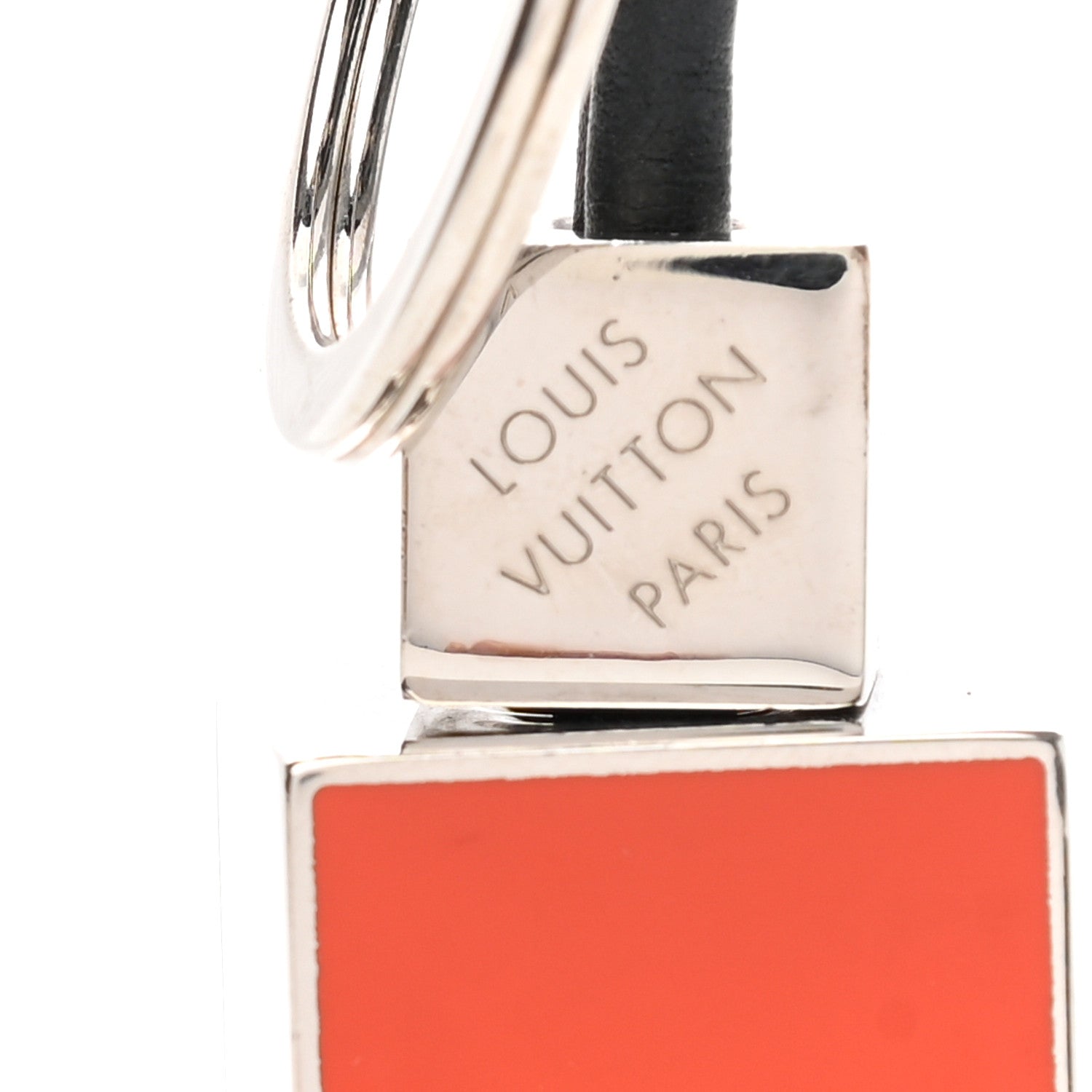 Louis Vuitton Palladium Damier Cube Bag Charm Key Holder 3 of 5