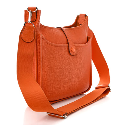 Hermes Taurillon Clemence EVELYNE III PM Orange 3 of 10