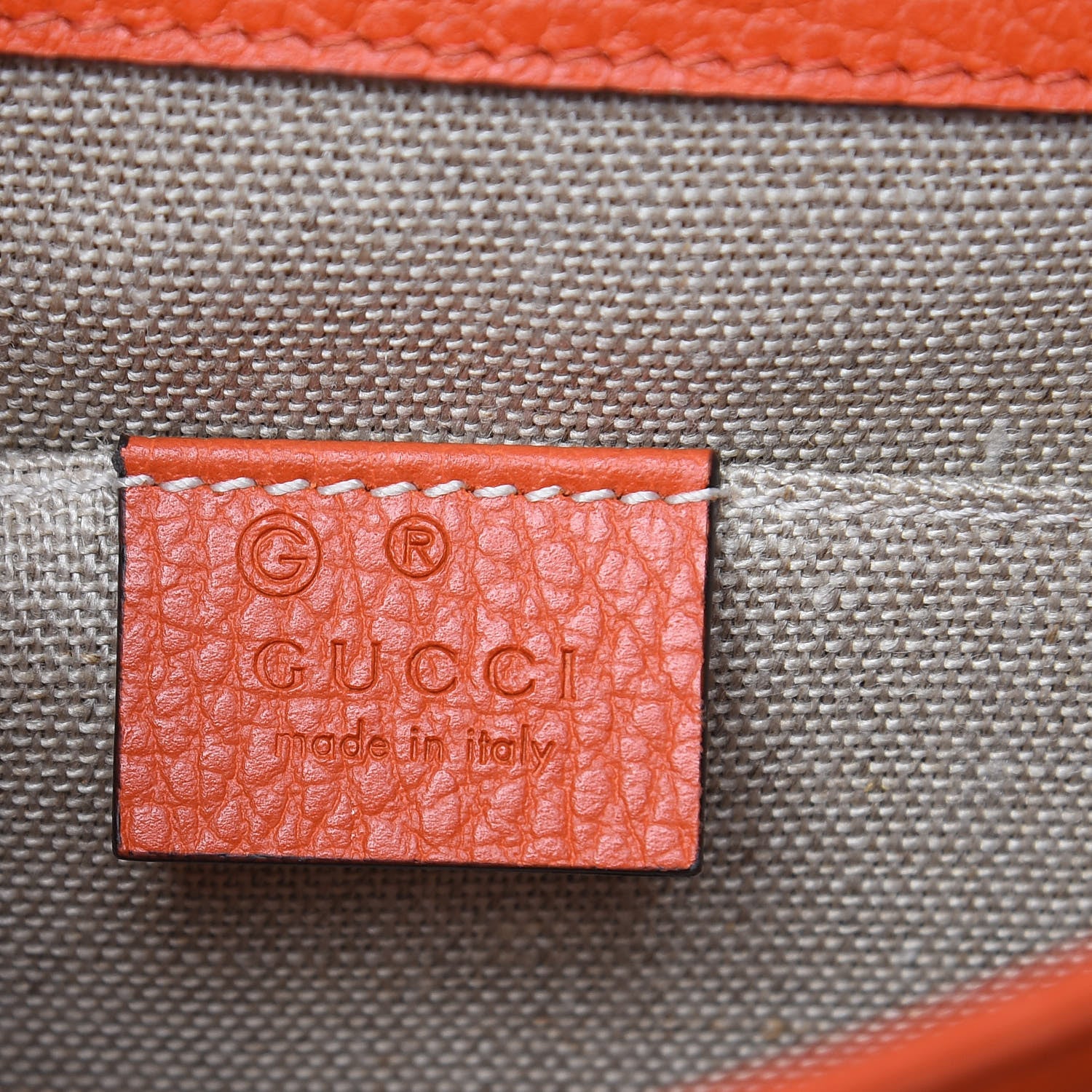 Gucci Dollar Calfskin Small Interlocking G Shoulder Bag Sun Orange 6 of 9