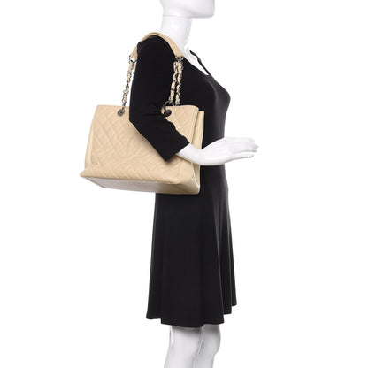 Chanel Caviar Quilted Grand Shopping Tote GST Beige Clair 2 of 11