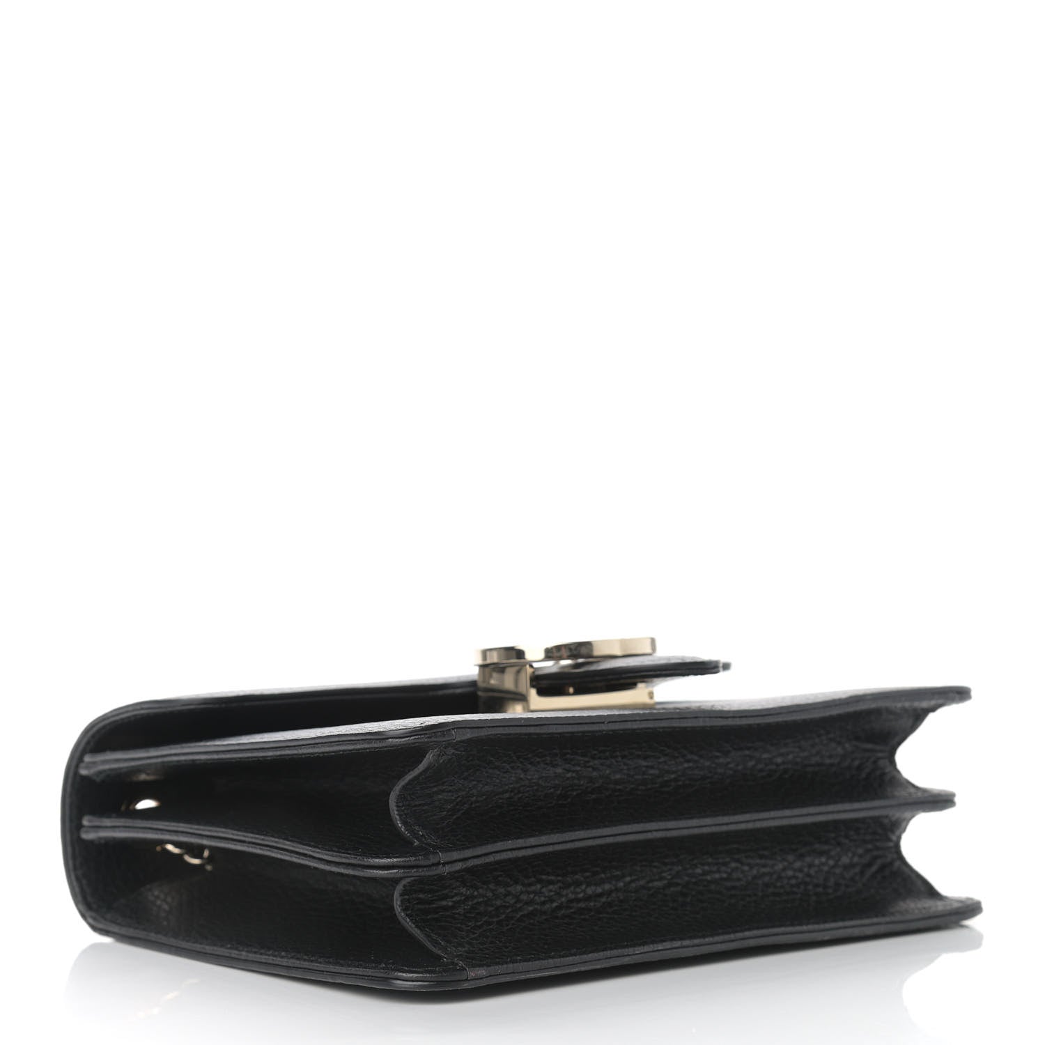 Gucci Dollar Calfskin Small Interlocking G Shoulder Bag Black 4 of 10