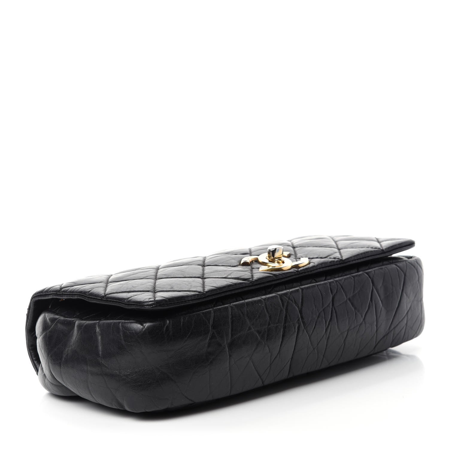 Chanel Aged Calfskin Quilted Medium Pondichery Flap Black 5 of 12