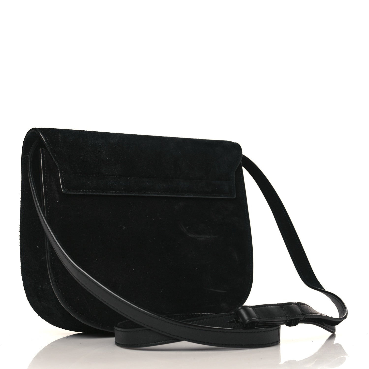 Saint Laurent Suede Calfskin Monogram Medium Kaia Satchel Black 3 of 10