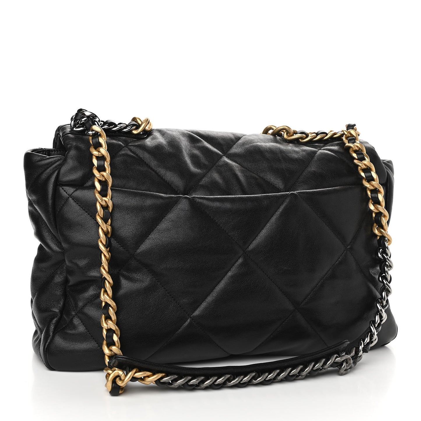 Lambskin Quilted Maxi Chanel 19 Flap Black
