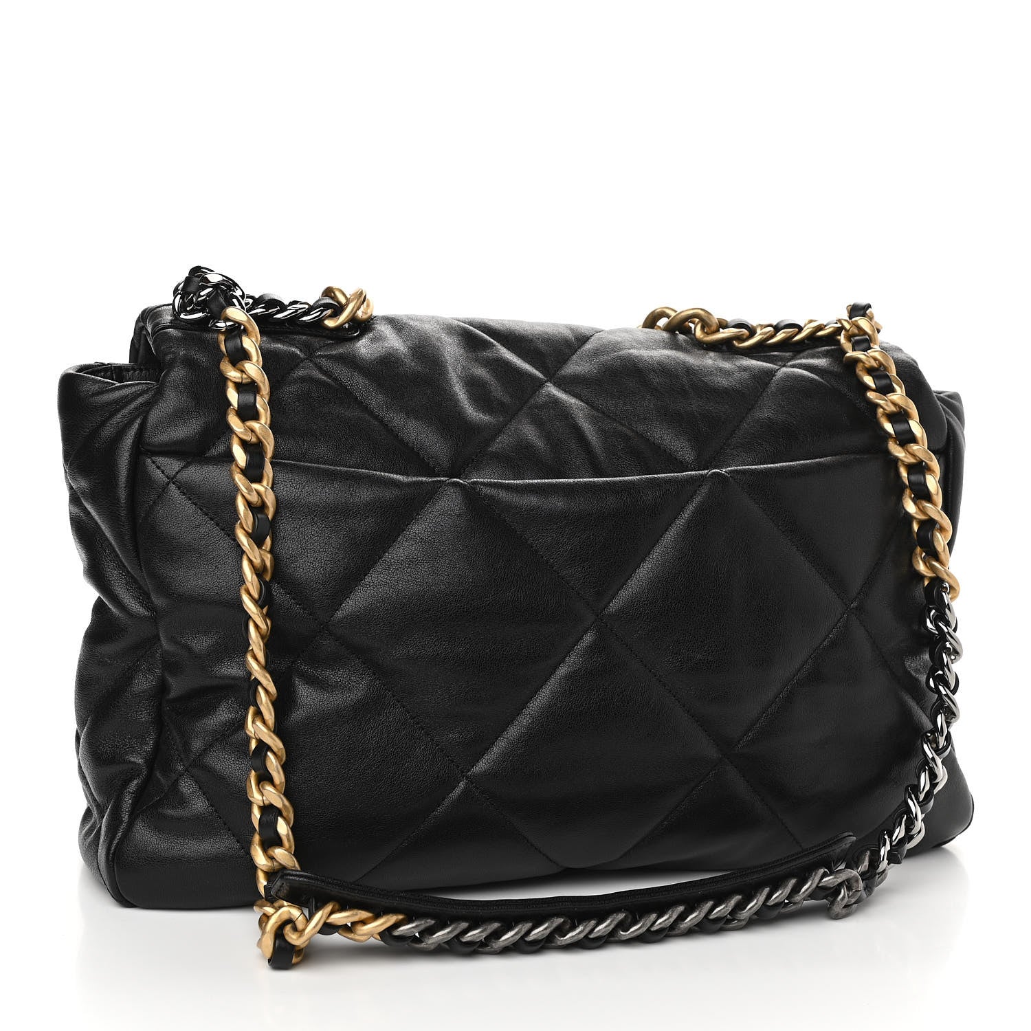 Chanel Lambskin Quilted Maxi Chanel 19 Flap Black 3 of 17