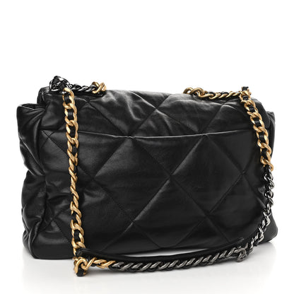 Chanel Lambskin Quilted Maxi Chanel 19 Flap Black 3 of 17
