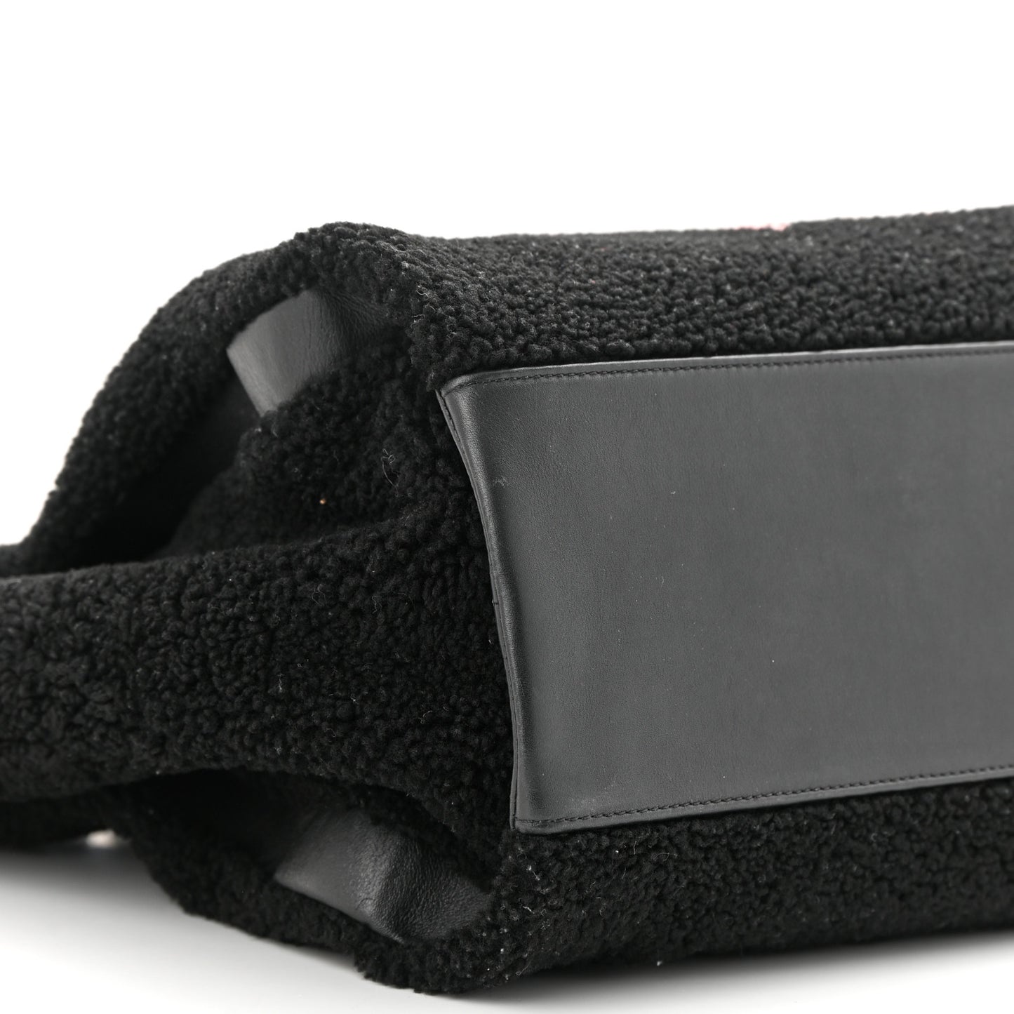 Shearling Large Deauville Tote Black