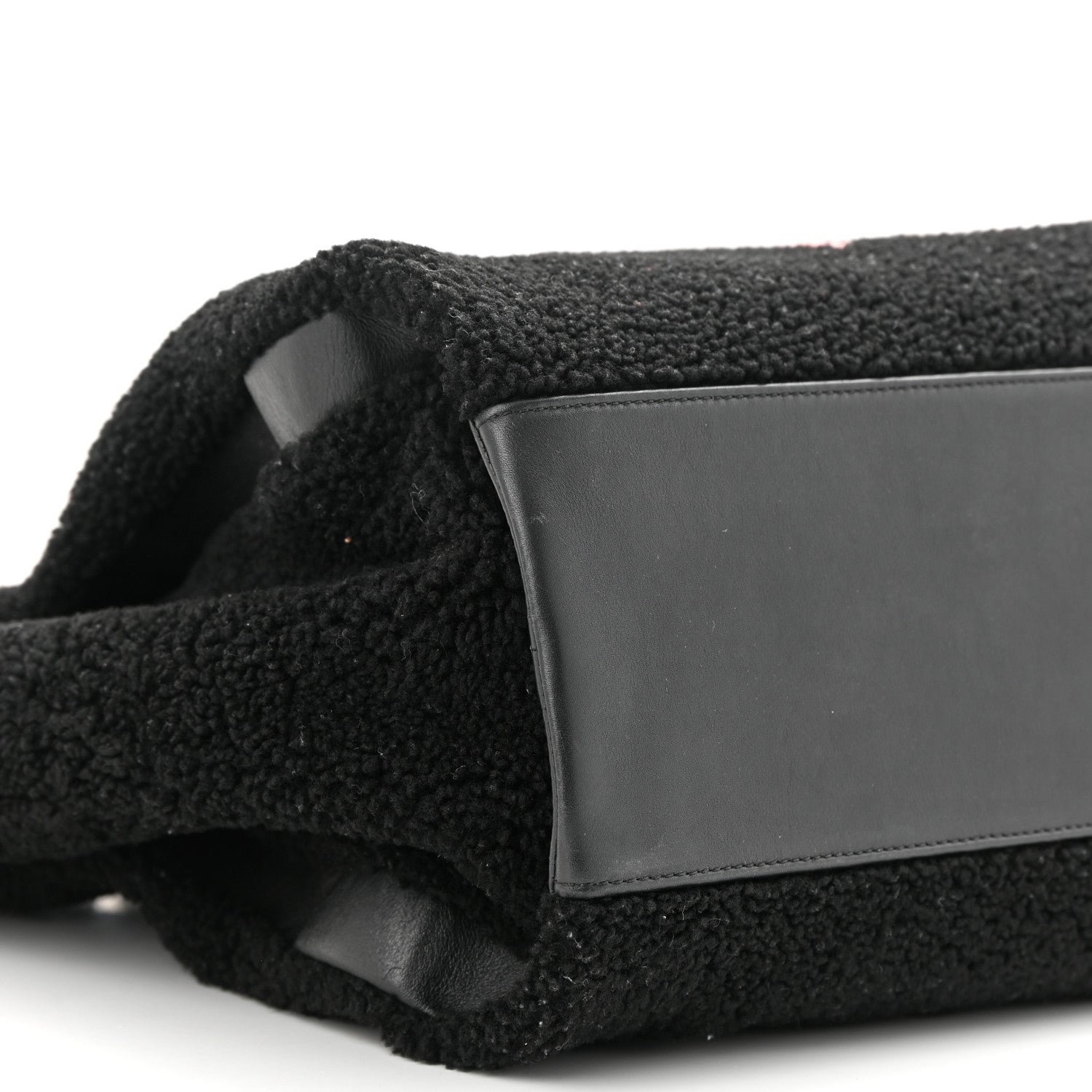 Chanel Shearling Large Deauville Tote Black 9 of 10