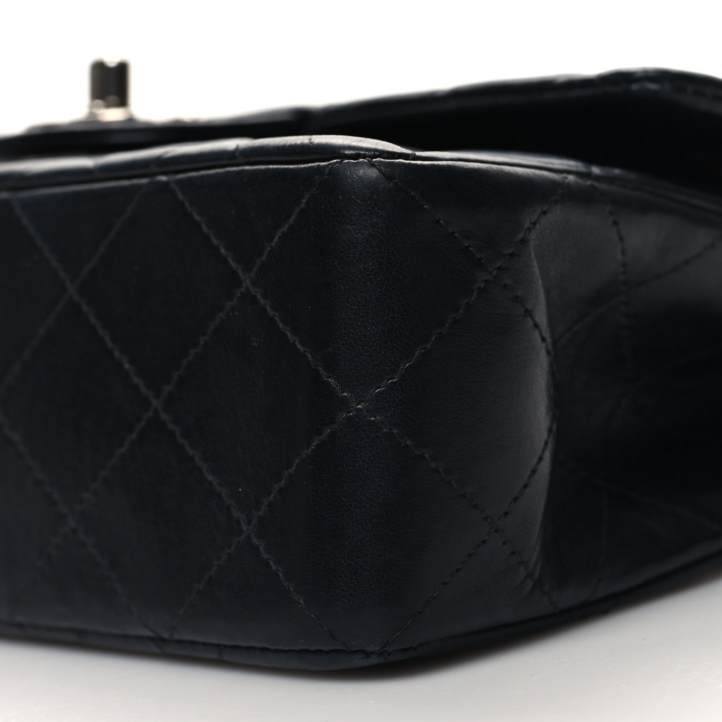 Lambskin Quilted Small Double Flap Black