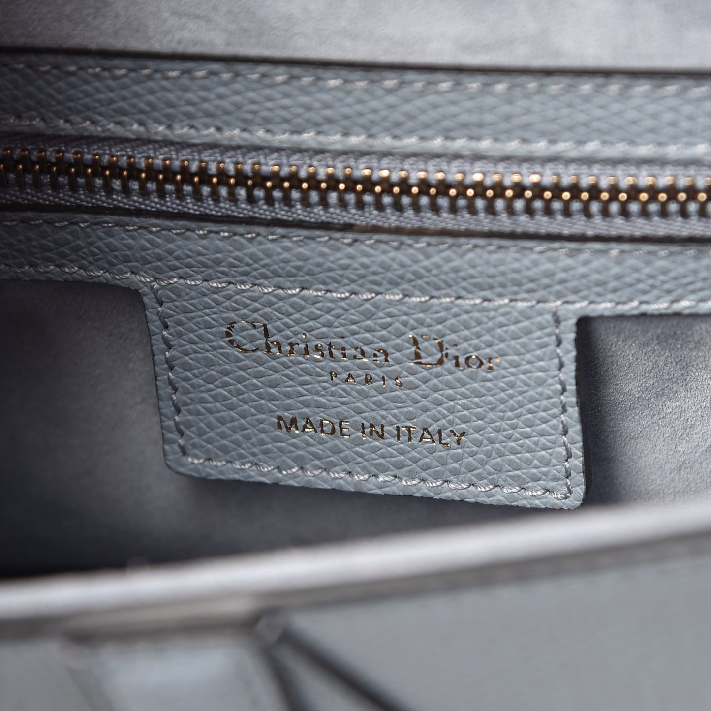 Grained Calfskin Saddle Bag Sky Blue
