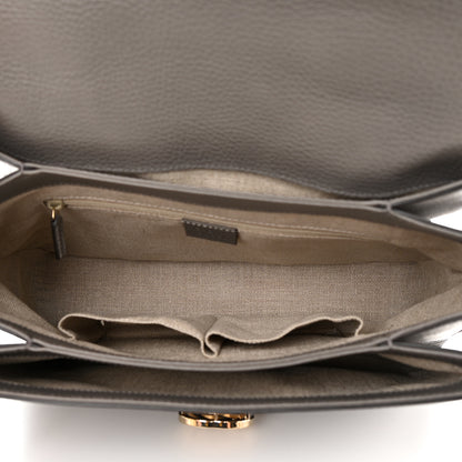 Gucci Dollar Calfskin Medium Interlocking G Top Handle Shoulder Bag Loess 4 of 9