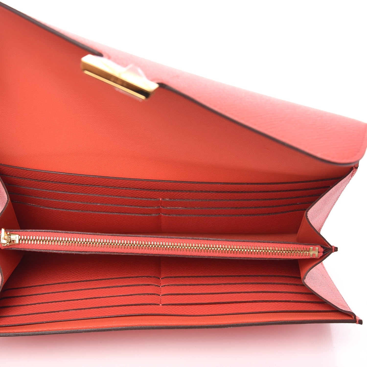 Hermes Epsom Constance Long Wallet Rose Jaipur 6 of 7