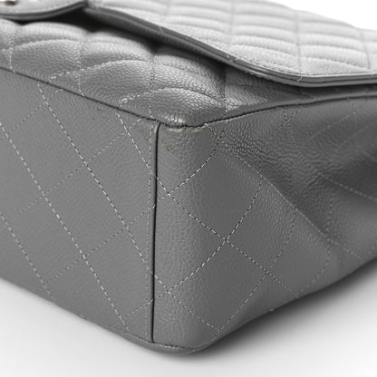 Chanel Caviar Quilted Maxi Single Flap Grey 9 of 11