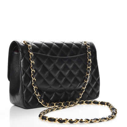 Chanel Caviar Quilted Jumbo Double Flap Black 3 of 9