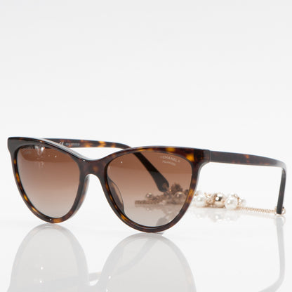 Chanel Acetate Polarized Fantasy Pearl Cat Eye Sunglasses 5341-H-A Tortoise 4 of 8