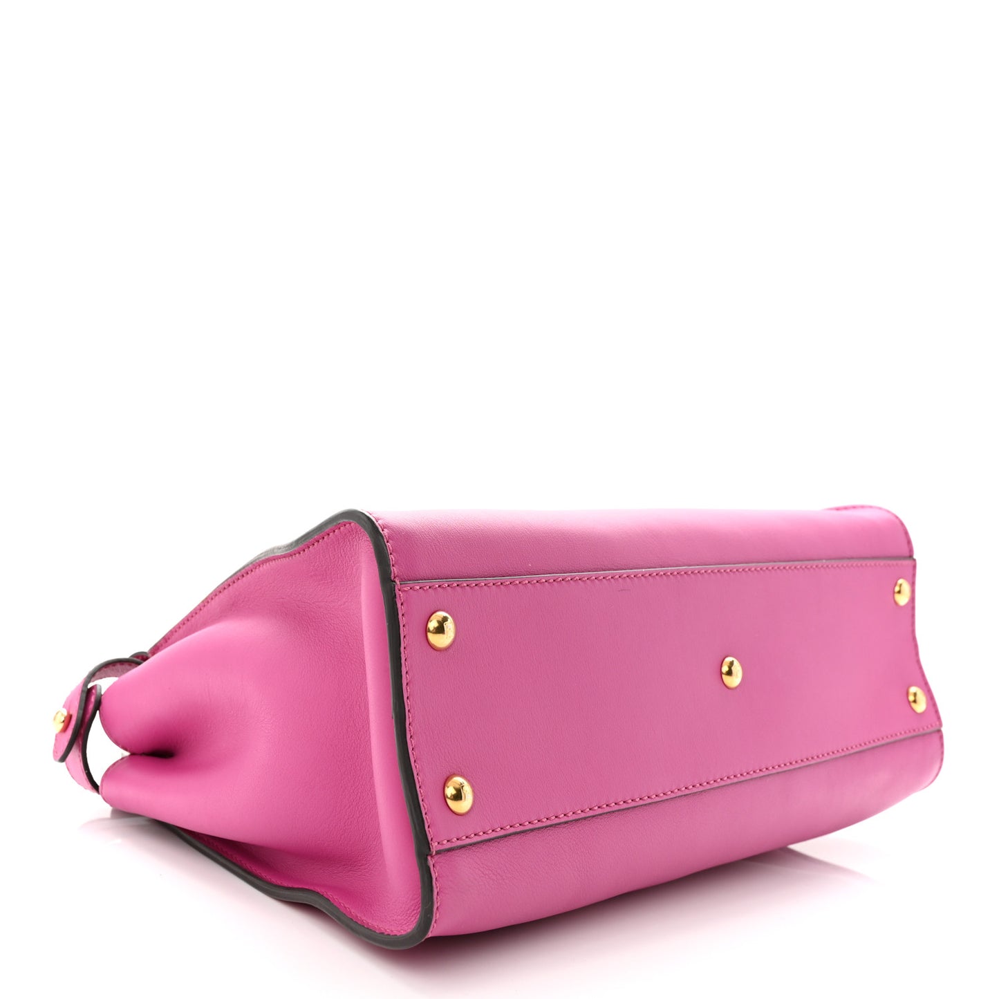 Vitello Seta Medium Peekaboo Iconic Satchel Magenta