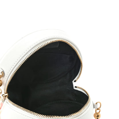 Chanel Calfskin Quilted About Pearls Round Clutch With Chain White 4 of 4