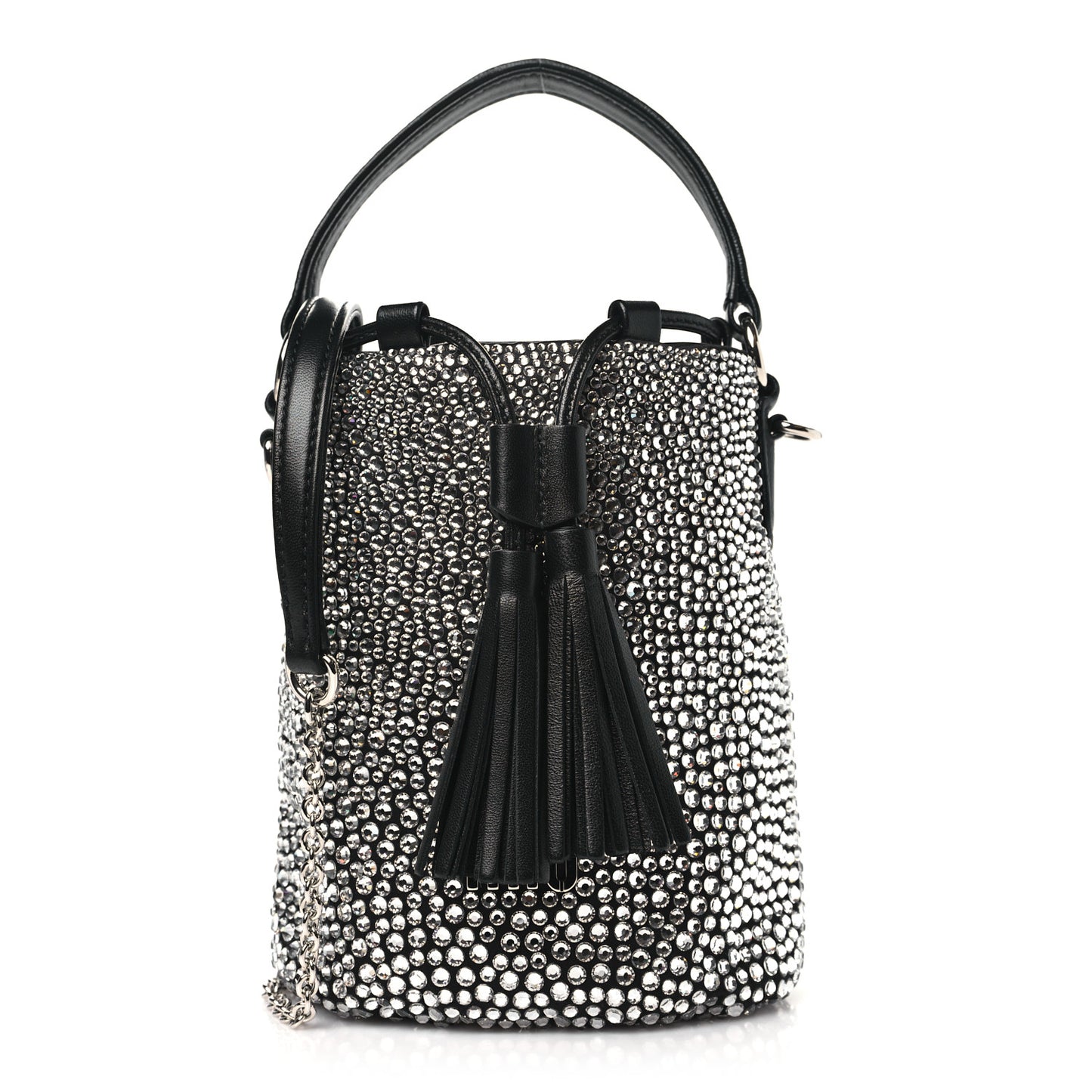 Raso Crystal Starlight Bucket Bag Black