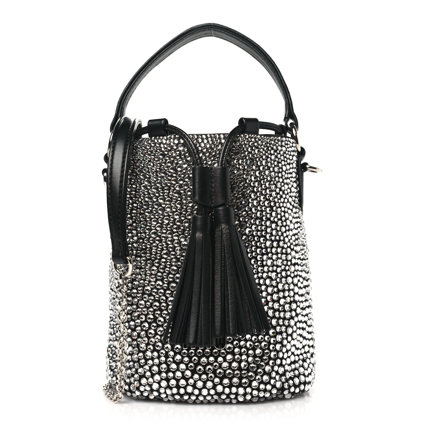 Miu Miu Raso Crystal Starlight Bucket Bag Black 1 of 10