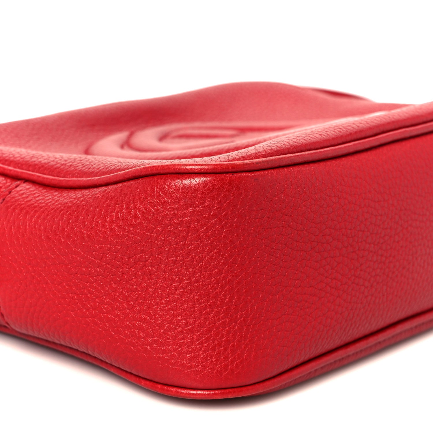 Gucci Pebbled Calfskin Small Soho Disco Bag Tabasco Red 10 of 12