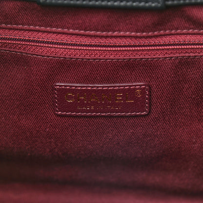 Chanel Aged Calfskin Quilted Coco Handle Shopping Tote Black 6 of 9