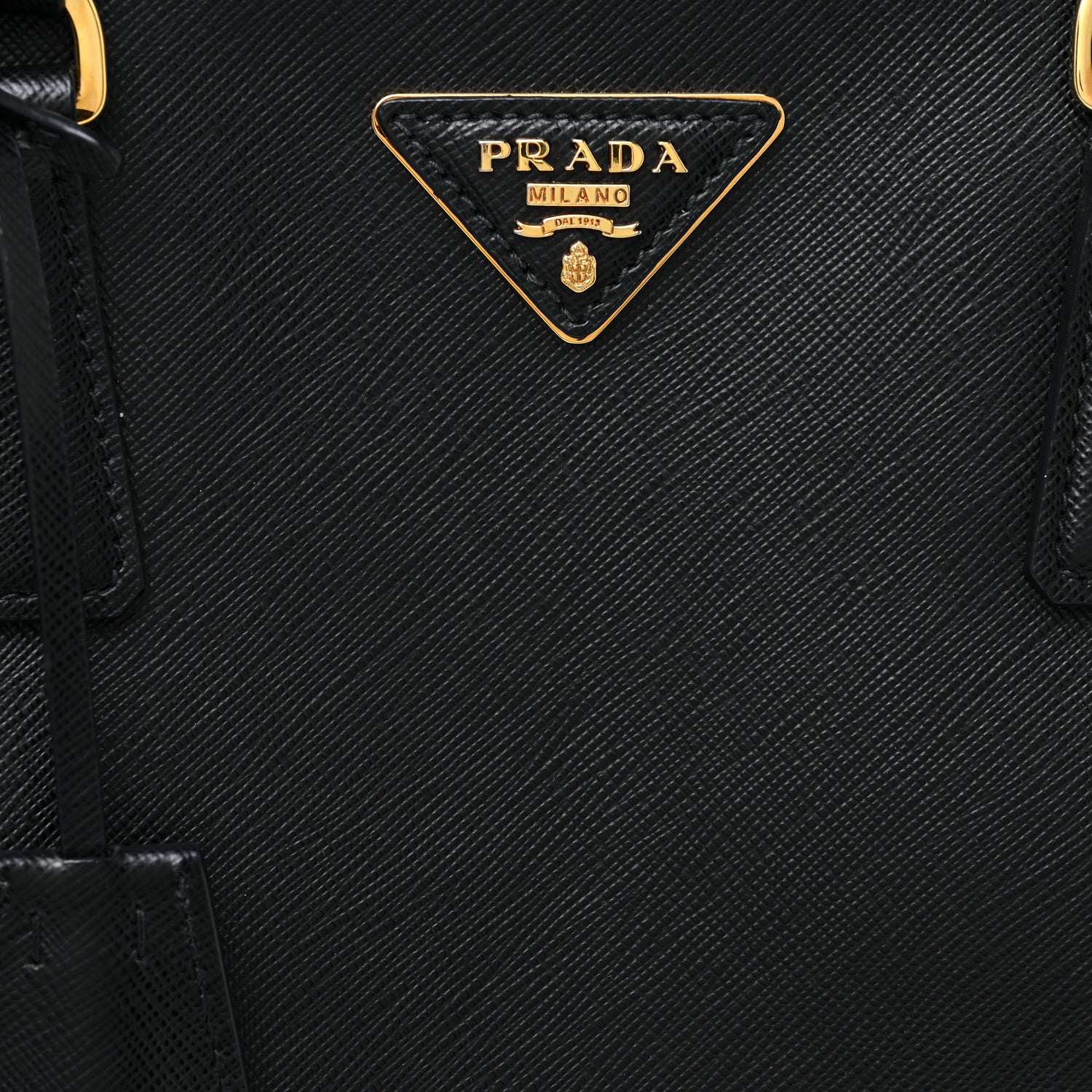 Prada Saffiano Medium Galleria Double Zip Tote Black 7 of 15