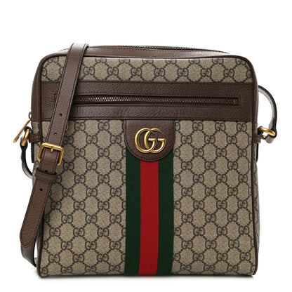 Gucci GG Supreme Monogram Web Medium Ophidia Messenger Bag Brown 1 of 11