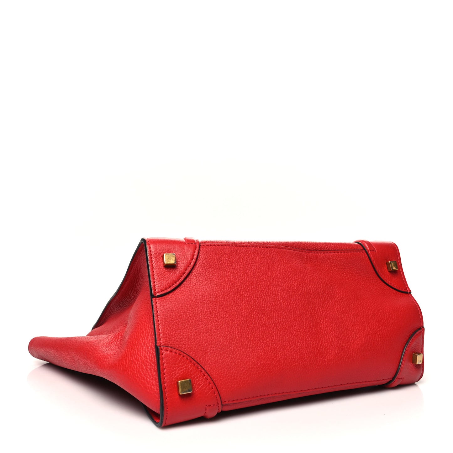 Drummed Calfskin Mini Luggage Coquelicot