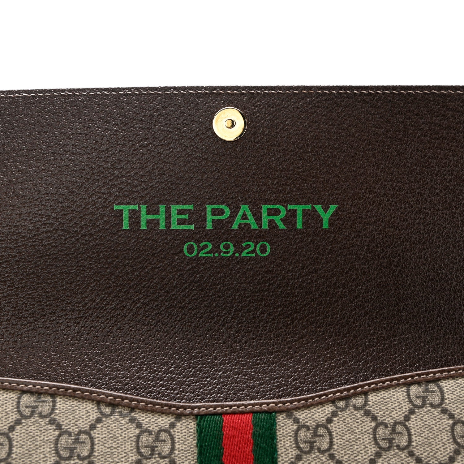 Gucci GG Supreme Monogram Web Ophidia Clutch Beige New Acero 9 of 9