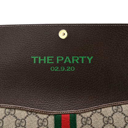 Gucci GG Supreme Monogram Web Ophidia Clutch Beige New Acero 9 of 9