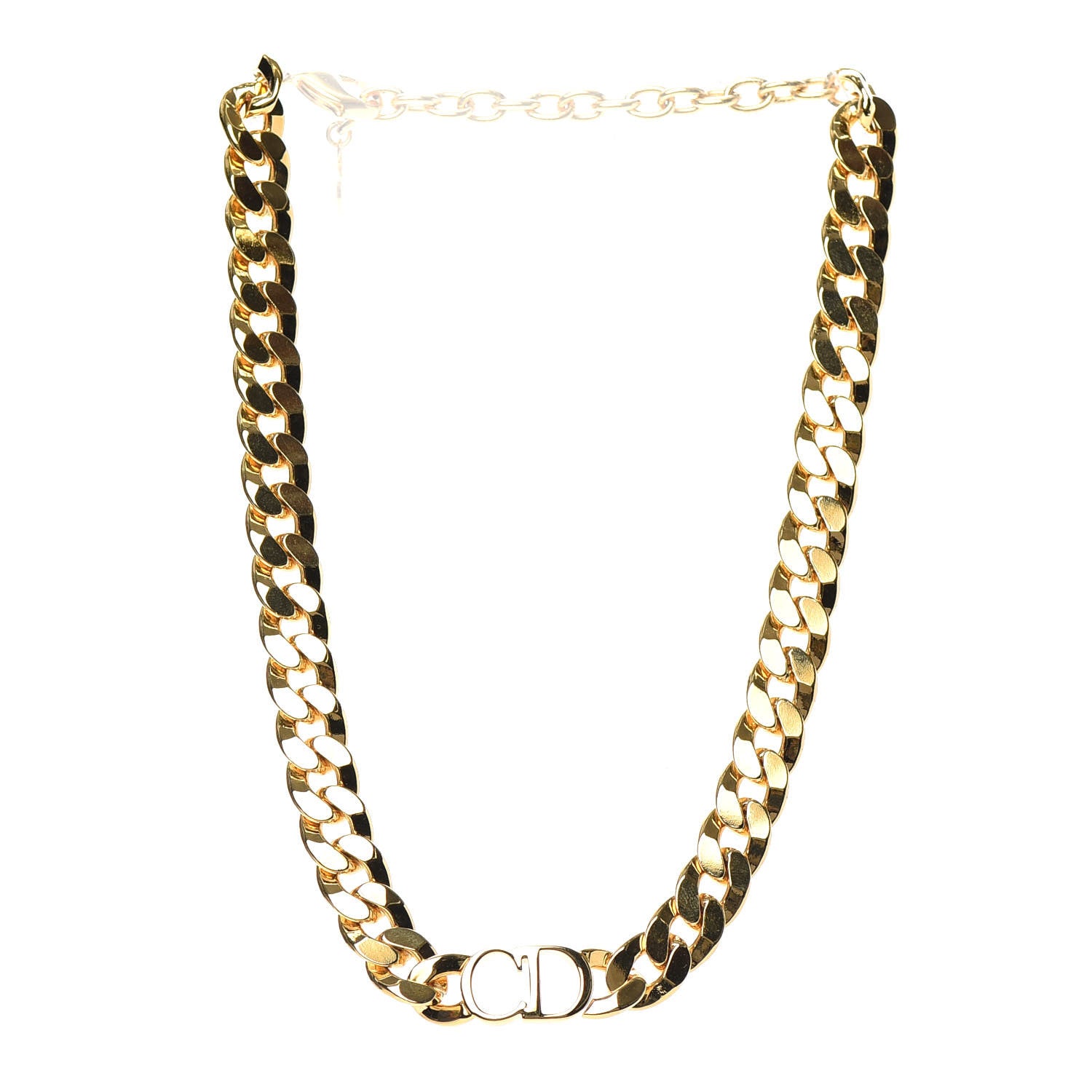 Christian Dior Metal Danseuse Etoile Chain Choker Necklace Gold 3 of 5