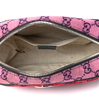Gucci Monogram Multicolor Matelasse Diagonal Small GG Marmont Chain Shoulder Bag Red Blue Yellow Green Pink 5 of 11